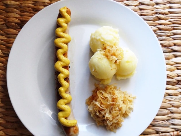 Aus Omas Kochbüchern: karamellisiertes Sauerkraut mit Püree!