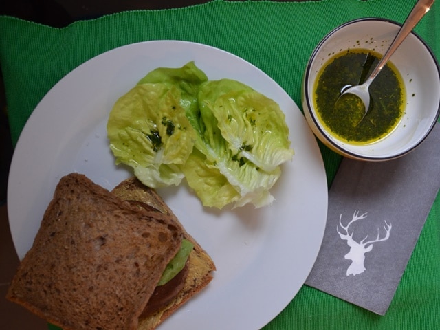 Riesen Champignon Sandwich & Omas Salat  {www.dasweissevomei.com}